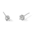 14k White Gold 1/2 carat Lab Grown Diamond VS/SI+ G+ Complete Stud Post Earrings - Birthstone Company