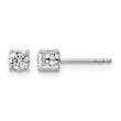 14k White Gold 1/2 carat Lab Grown Diamond VS/SI+ G+ Complete Stud Post Earrings - Birthstone Company