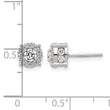 10k White Gold 1 carat Lab Grown Diamond VS/SI+ G+ Complete Round Fashion Halo Post Earrings - Birthstone Company