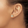 14K Yellow Gold 1 1/2 ct Lab-Created Diamond VS/SI+ G+ Halo Earrings - Birthstone Company