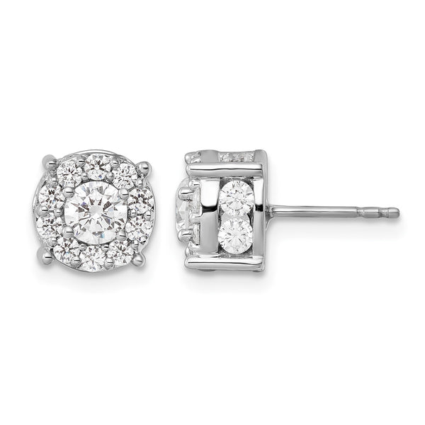 10K White Gold Lab Grown Diamond Fashion Earrings - Birthstone Company