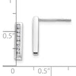 14K White Gold Lab Grown Diamond Vertical Bar Post Earrings