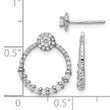 14K White Gold Lab Grown Diamond Circle Jacket and Post Earrings