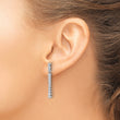 14k White Gold 1 carat Lab Grown Diamond VS/SI+ G+ Complete Dangle Post Earrings - Birthstone Company