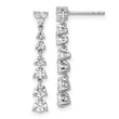 14k White Gold 1 carat Lab Grown Diamond VS/SI+ G+ Complete Dangle Post Earrings