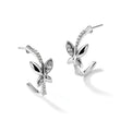 14k White Gold 1 1/5 carat Lab Grown Diamond VS/SI+ G+ Complete Oval Drop Leverback Earrings - Birthstone Company