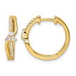 14k 1/3 carat Lab Grown Diamond VS/SI+ G+ Complete Fashion Hinged Hoop Earrings - Birthstone Company