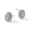 14k White Gold 1/2 carat Lab Grown Diamond VS/SI+ G+ Complete Oval Halo Post Earrings - Birthstone Company