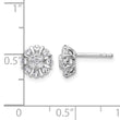 14k White Gold 1/2 carat Lab Grown Diamond VS/SI+ G+ Complete Halo Post Earrings - Birthstone Company
