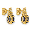 14K Polish Diamond and Lab Created Sapphire Twisted Post Earrings - Birthstone Company