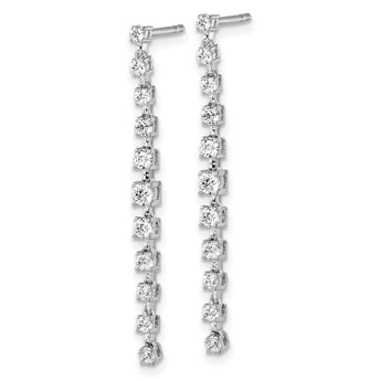 14K White Gold Lab Grown Diamond VS/SI GH Post Dangle Earrings