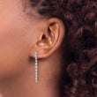 14k White Gold 3/4 carat Lab Grown Diamond VS/SI+ G+ Complete Dangle Post Earrings - Birthstone Company