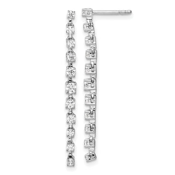 14K White Gold Lab Grown Diamond VS/SI GH Post Dangle Earrings