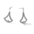 14k White Gold 1 carat Lab Grown Diamond VS/SI+ G+ Post Dangle Earrings - Birthstone Company