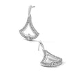 14k White Gold 1 carat Lab Grown Diamond VS/SI+ G+ Post Dangle Earrings - Birthstone Company