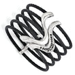 Titanium/Silver Two-Tone Cuff Bracelet