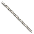 Edward Mirell Titanium Facet Edge .12ct Dia Brushed&Polished Link Brace - Birthstone Company