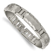 Edward Mirell Titanium Facet Edge .12ct Dia Brushed&Polished Link Brace - Birthstone Company