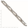 Edward Mirell Titanium Facet Edge .12ct Dia Brushed&Polished Link Brace - Birthstone Company
