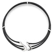 Titanium Two-Tone Black Spinel Flex Necklace Elegant Design