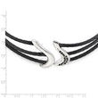 Titanium Two-Tone Black Spinel Flex Necklace Elegant Design