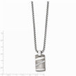 Edward Mirell Titanium Diamond Pendant Necklace with Sterling Silver Accents
