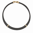 Titanium & Bronze Necklace with White Sapphires Elegant Gift-Ready Design