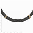 Titanium & Bronze Necklace with White Sapphires Elegant Gift-Ready Design