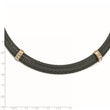 Titanium & Bronze Necklace with White Sapphires Elegant Gift-Ready Design - Birthstone Company