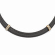 Titanium & Bronze Necklace with White Sapphires Elegant Gift-Ready Design