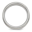Titanium Wedding Band with Polished Brushed Finish and Engravable Elegance - 7
