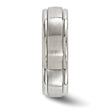 Titanium Wedding Band with Polished Brushed Finish and Engravable Elegance - 7
