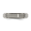 Edward Mirell Titanium Brushed/Polished Flat Step Edge 5mm Band Size 5