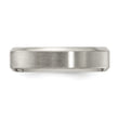 Edward Mirell Titanium Brushed/Polished Beveled Edge 6mm Band Size 6.5