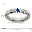 Edward Mirell Titanium Sapphire Wedding Band with Brushed Finish 4mm