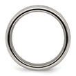 Edward Mirell Titanium Beveled .09 ct Dia With Sterling Silver Bezel Band