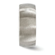 Edward Mirell Titanium and Silver Two-Tone Diamond Wedding Band