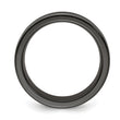 Edward Mirell Black Ti with Blue Anodized Grooves Flat 10mm Band