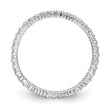 14k White Gold 1/2 carat Lab Grown Diamond VS/SI+ G+ Complete Size 4 Shared Prong Eternity Band - Birthstone Company