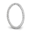 14k White Gold 1/2 carat Lab Grown Diamond VS/SI+ G+ Complete Size 4 Shared Prong Eternity Band - Birthstone Company