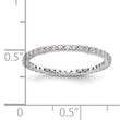 14k White Gold 1/2 carat Lab Grown Diamond VS/SI+ G+ Complete Size 4 Shared Prong Eternity Band - Birthstone Company