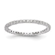14k White Gold 1/2 carat Lab Grown Diamond VS/SI+ G+ Complete Size 4 Shared Prong Eternity Band - Birthstone Company