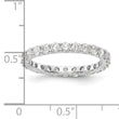 14k White Gold 1 1/2 carat Lab Grown Diamond VS/SI+ G+ Complete Size 4 Shared Prong Eternity Band - Birthstone Company