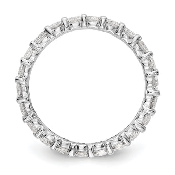 14k White Gold 2 carat Lab Grown Diamond VS/SI+ G+ Complete Size 4 Shared Prong Eternity Band - Birthstone Company
