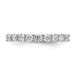 14k White Gold 2 carat Lab Grown Diamond VS/SI+ G+ Complete Size 4 Shared Prong Eternity Band - Birthstone Company