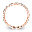 True Origin 14K Rose Gold 1/2 carat Lab Grown Diamond VS+ F+ Size 4 Complete Eternity Band - Birthstone Company