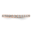 True Origin 14K Rose Gold 1/2 carat Lab Grown Diamond VS+ F+ Size 4 Complete Eternity Band - Birthstone Company