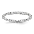True Origin 14K White Gold 1/2 carat Lab Grown Diamond VS+ F+ Size 4 Complete Eternity Band - Birthstone Company