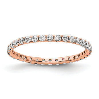 True Origin 14K Rose Gold 1/2 carat Lab Grown Diamond VS+ F+ Size 5 Complete Eternity Band