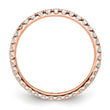 True Origin 14k Rose Gold 1/2 carat Lab Grown Diamond VS+ F+ Complete Size 6 Eternity Band - Birthstone Company
